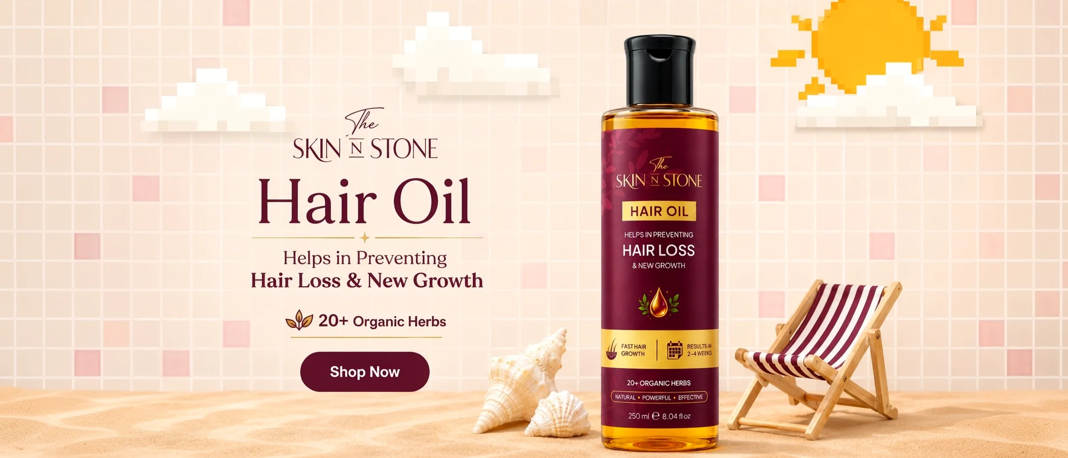 Skin N Stone Hair Oil Banner 1